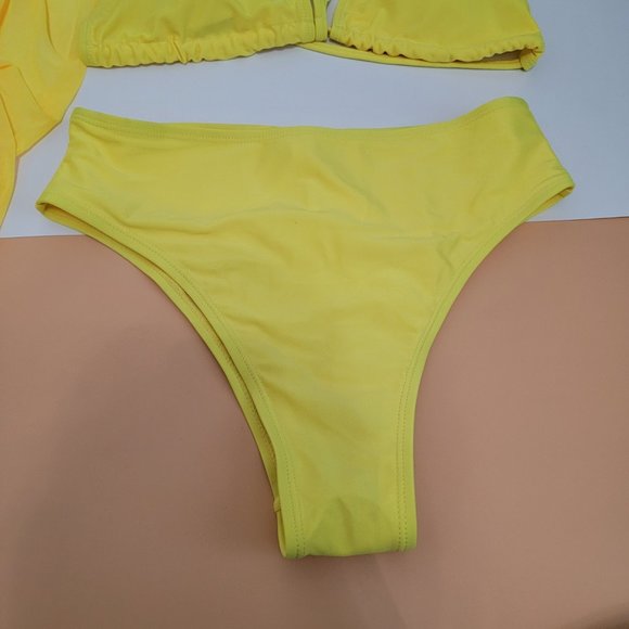 Womens 3 Piece Swimsuits Sexy Maxi Bikini Set with Sarongs Cover Ups Small NWOT - Picture 3 of 11